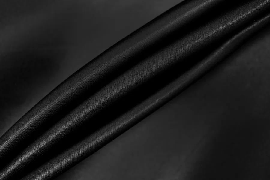 Атлас шелковый плательный Чёрный Н29/2 M20 14012658