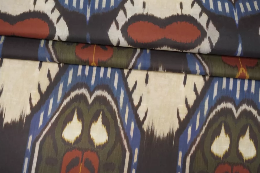 Плащевая ткань Абстракция разноцветная H54/5 KK00 14012659