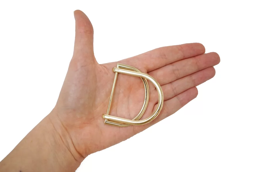 Пряжка двойная металл золотая 50х60 мм (T-3) 15112502