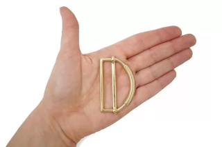 Пряжка двойная металл золотая 35х50 мм (T-3)  15112504