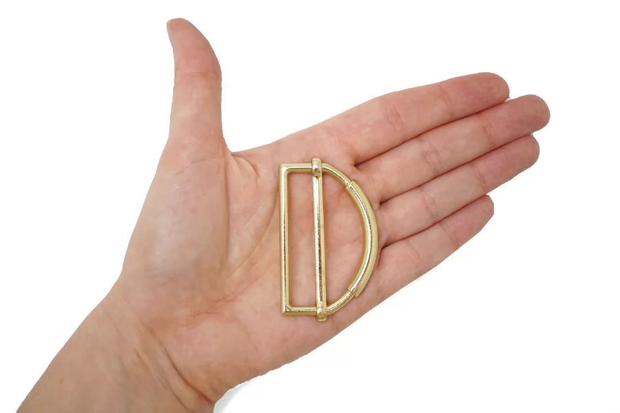 Пряжка двойная металл золотая 35х50 мм (T-3)  15112504