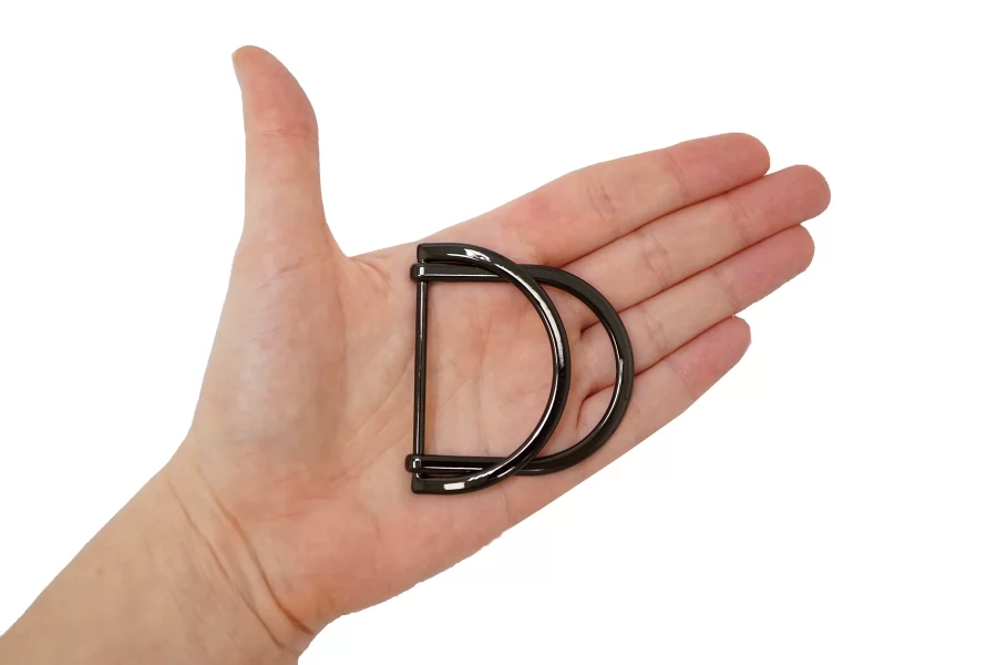 Пряжка двойная металл черная 50х60 мм (U-3) 15112514