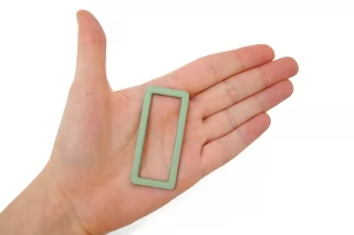 Пряжка металл зеленая 25х60 мм (U-3) 15112535