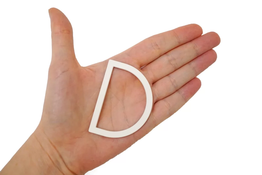 Полукольцо металл белое 45х60 мм (U-3) 15112537