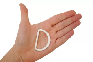 Полукольцо металл белое 45х30 мм (U-3) 15112542