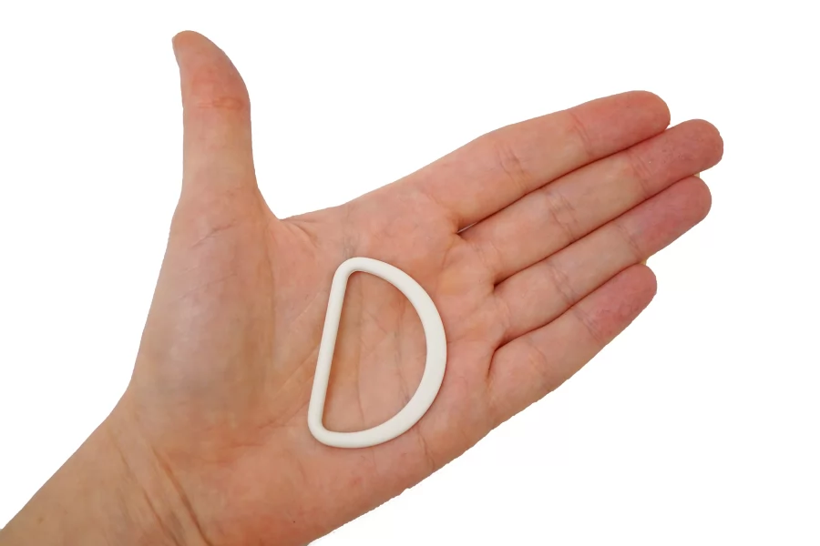 Полукольцо металл белое 45х30 мм (U-3) 15112542