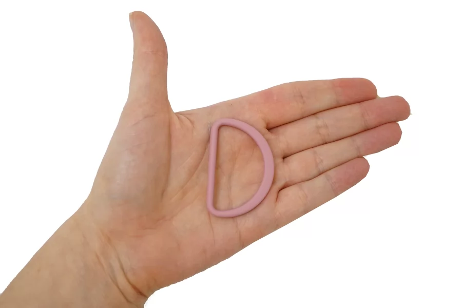 Полукольцо металл розовое 45х30 мм (U-3) 15112545