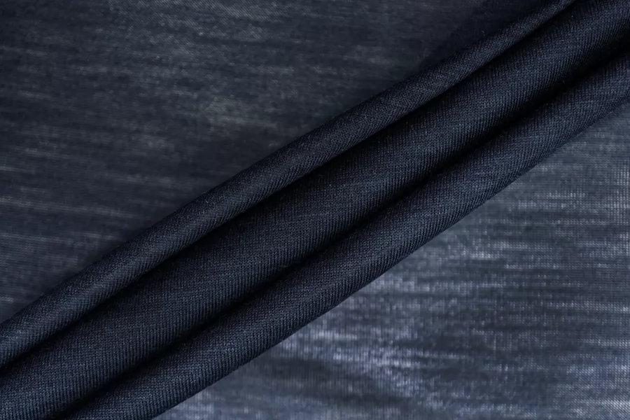 Трикотаж шёлковый с хлопком кулирка Тёмно-синий H38/4 V50 16032606