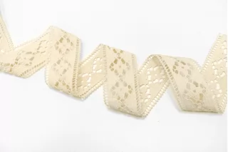 Кружево молочное  хлопковое MERLETTO TOMBOLO 3,8 см. KR5E   25022656