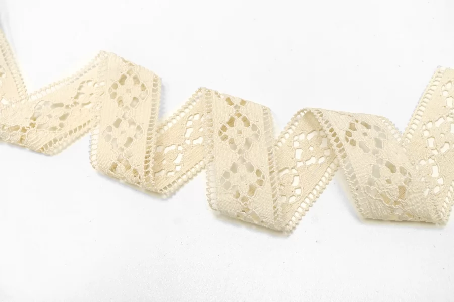 Кружево молочное  хлопковое MERLETTO TOMBOLO 3,8 см. KR5E   25022656