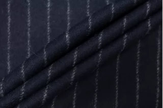 Костюмно-пальтовая шерсть Тёмно-синяя в полоску BNC H59/5 DD70 25032602