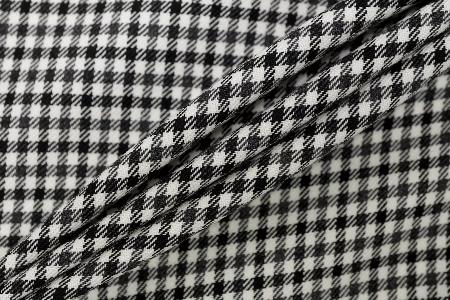 Костюмная шерсть Чёрно-молочная гусиная лапка BNC H60/2 FF20 25032611