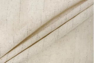 Хлопок плательно-костюмный "под лён" Молочно-бежевый с люрексом BNC H10/2 E10 25032616