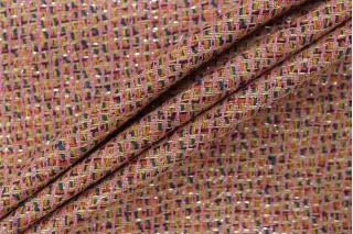 Твид шелковый костюмный Разноцветный розово-зелёный BNC H68 L50 25032621