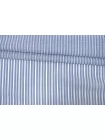 Рубашечный хлопок-мережка Голубой в белую полоску BNC Н5 А30 25032631