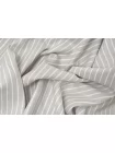Хлопок со льном умягчённый костюмно-плательный в полоску Бежево-белый BNC H11/1 A70 25032642