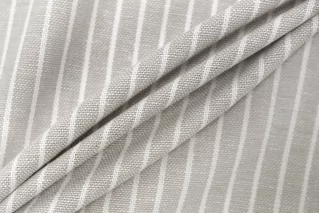 Хлопок со льном умягчённый костюмно-плательный в полоску Бежево-белый BNC H11/1 A70 25032642