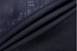 Лён с хлопком плательно-рубашечный Тёмно-синий BNC Н15/4 F10 25032655