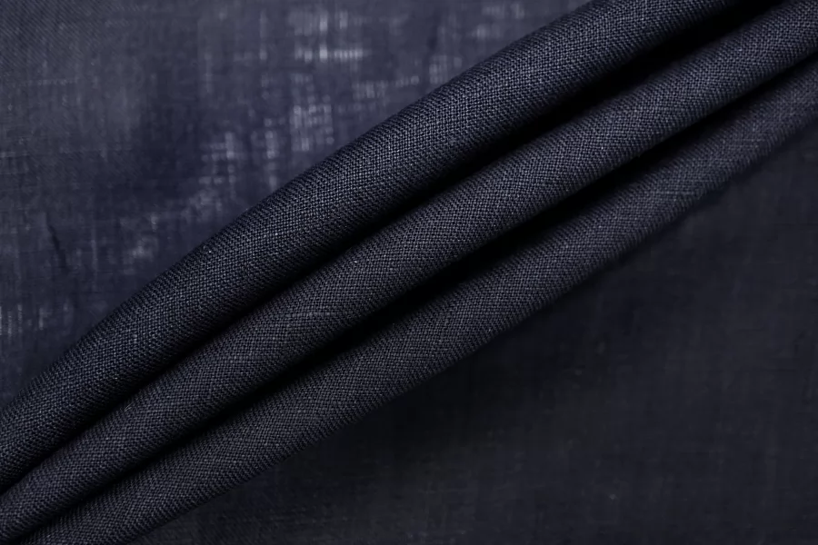 Лён с хлопком плательно-рубашечный Тёмно-синий BNC Н15/4 F10 25032655