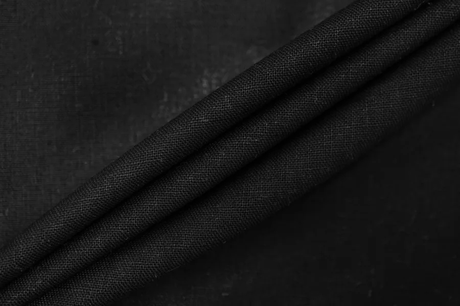 Лён с хлопком костюмно-плательный Чёрный BNC Н15/6 G40 25032668