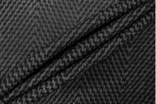 Костюмная шерсть Чёрно-серая ёлочка BNC H60/2 CC40 26032606