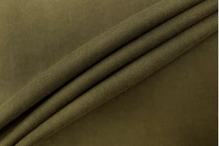 Хлопок костюмно-плательный "под велюр" Защитный зелёный BNC H10/3 E60 26032609