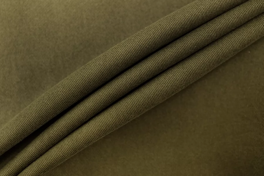 Хлопок костюмно-плательный "под велюр" Защитный зелёный BNC H10/3 E60 26032609