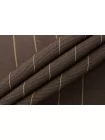 Плательно-костюмная шерсть в полоску Тёмно-коричневая BNC H62 G60 26032612