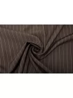 Плательно-костюмная шерсть в полоску Тёмно-коричневая BNC H62 G60 26032612