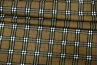 Рубашечный хлопок BURBERRY Зелёная клетка BNC H06 B60 26032618