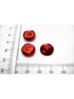 Пуговица пластиковая на ножке Красная с золотой вставкой 12 мм  (S-3)  26112533