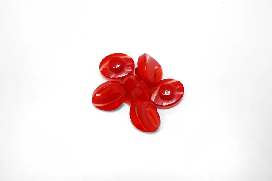 Пуговица пластиковая на ножке Красная  12мм  (S-3)  26112568