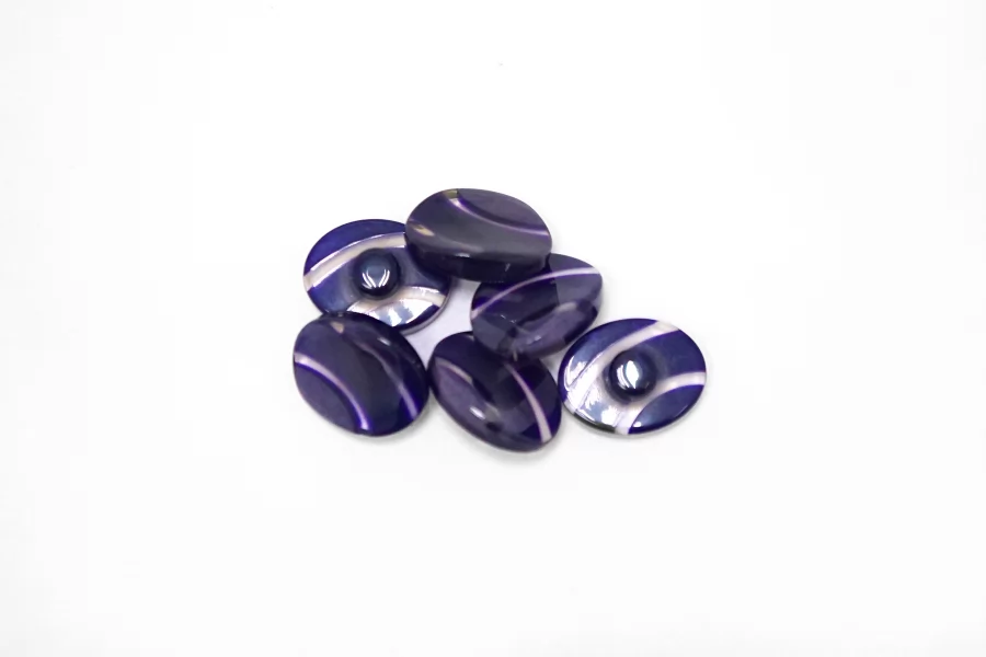 Пуговица пластиковая на ножке Фиолетовая 15 мм  (S-3)  26112571