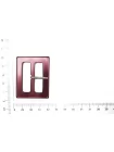 Пряжка пластик бордовая 38х48 мм (R2)  28122512