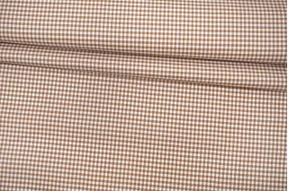 Хлопок с тенселем рубашечно-плательный в клетку Бежево-белый BL H6 B40 10022603