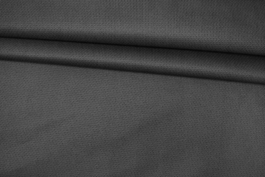 Жаккард хлопковый с шёлком костюмно-плательный Чёрно-серый BL H29/2 N70 10022626