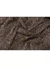 Пальтовая шерсть с альпакой Винно-чёрно-бежевая клетка-гленчек BL H56 EE60 10022652