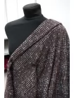Пальтовая шерсть с альпакой Винно-чёрно-бежевая клетка-гленчек BL H56 EE60 10022652