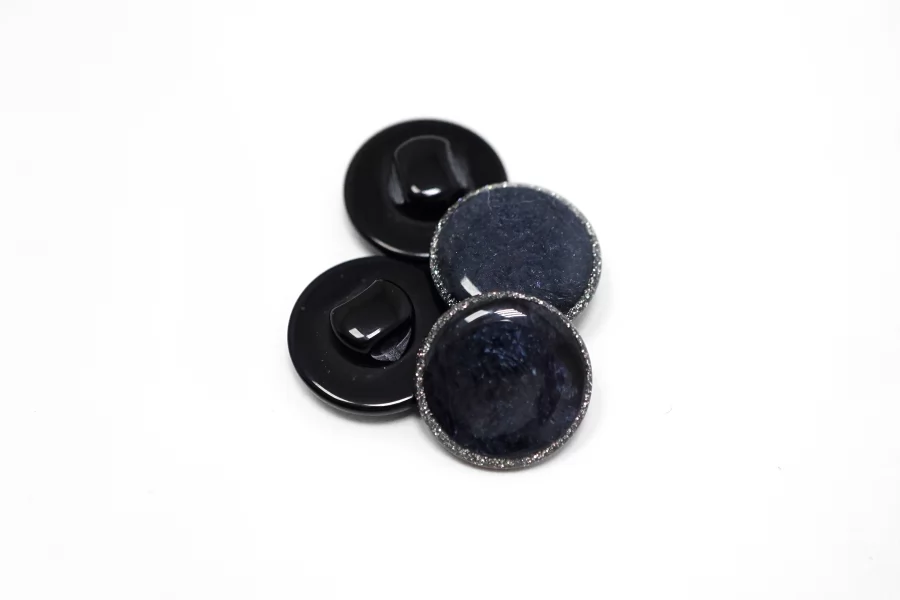 Пуговица пластиковая на ножке  Синяя 15 мм   ( J-3)  12022605