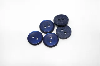 Пуговица пластиковая  Синяя 11 мм  ( Q-3)  12022617