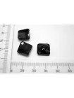 Пуговица пластиковая на ножке Черная с серой вставкой 12 мм  ( Q-3 )  12022634