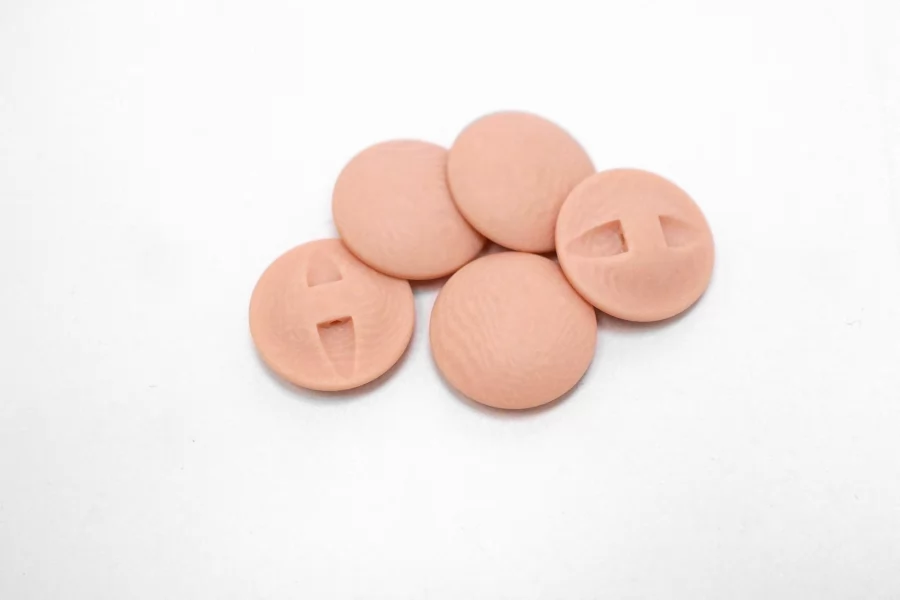 Пуговица пластиковая на ножке  Розовая 18 мм (Q-3)  12022639