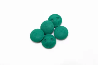 Пуговица пластиковая на ножке  Зеленая 15 мм  ( Q-3)  12022645