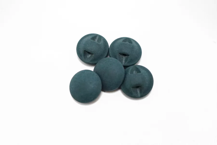 Пуговица пластиковая на ножке  Серо-Зеленая 11 мм  ( Q-3)  12022647