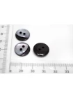 Пуговица пластиковая 15 мм Серо-черная с перламутром ( Q-3) 12022666