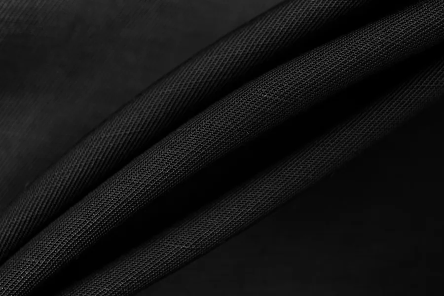 Вискоза со льном костюмная Чёрная FRM H23/3 G60 13022601