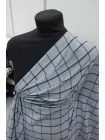 Хлопок с шёлком рубашечно-плательный Серый в клетку FRM H6/1 B60 13022606