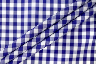 Рубашечный хлопок мерсеризованный Сине-белая клетка FRM H6/1 B40 13022608