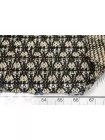 Трикотаж хлопковый с люрексом Чёрно-песочный вензеля FRM H41/1 W00 13022609