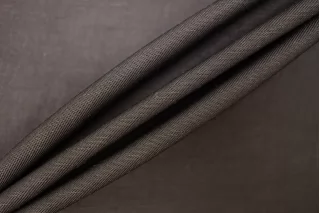 Вискоза со льном костюмная Тёмно-коричневая FRM H23/3 G60 13022613